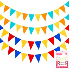 PARTYSHOW 毛氈三角派對掛旗 2款 x 2入組, 1套, 嘉年華, 慶典