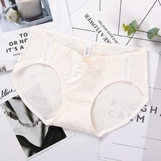 차밍 레이스 스트라이프 로우 파스텔 임산부 팬티