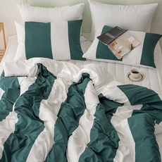 飯店風條紋印花四季寢具組