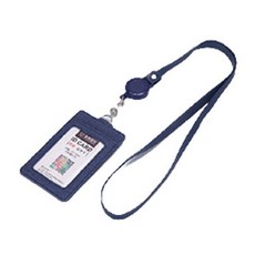 Oh My Boy Friend 錢包型員工證掛頸卡套, 1個, 海軍藍