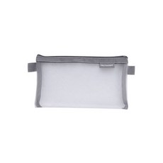 Hechooses 簡約網狀筆袋 12x20.5 公分 優質尼龍紗網 透明可視 多用途, 灰色, 1個