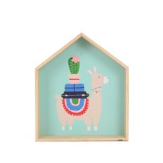 JCP 可愛插圖房屋造型層架 羊駝, 1個