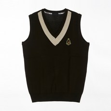 校服Mall兒童款米色麻花紋線條背心校服背心