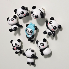 熊貓家族冰箱磁鐵 8入組