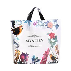 MAME MAME MAME 花鳥塑料購物袋, 50個, 混色