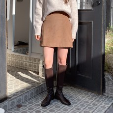 마이으 스웨이드 뒷밴딩 미니 스커트 cpsk6932k4c