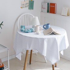 CASA VERDE 條紋桌布, 藍色, 矮桌用(110 x 90 cm)