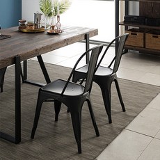 ENGLANDER 美格蘭特 Moroso Industrial 餐桌椅 房門安裝, 黑色, 2個