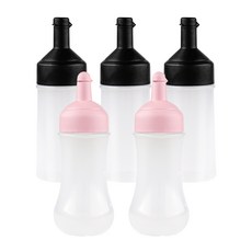 Inbloom 榨油醬汁瓶黑色 250ml 3p + 多功能醬汁瓶粉色 350ml 2p 套組, 1套