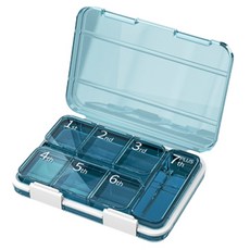 Daper Sales 便攜式一週份量藥盒 藍色, 1個