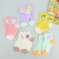 꼼지 아동용 프랜즈 양말 5족 세트