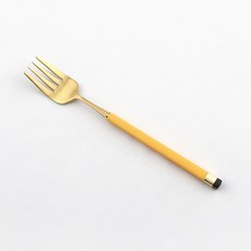 보겐 스퀘어 투톤 커트러리 디저트포크, 비타민 + 골드, 1개