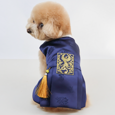 Grooming Dog 寵物公狗用貴族狗狗傳統韓服, 1個, 海軍藍