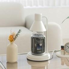 양키캔들 자캔들 + 플레인 캔들워머 + 전구 2p 세트, 화이트, 미드썸머나잇