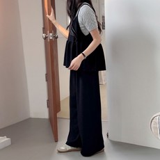 Borimam 削肩背心上衣寬褲套裝 孕婦裝 a02