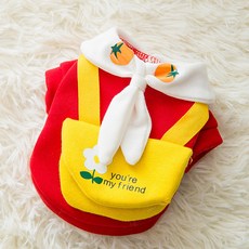 마켓에이 귀여운 넥타이 봄 반려동물 스웨터, 레드, 1개