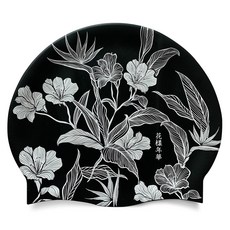 皺褶矽膠泳帽, 花樣年華黑色