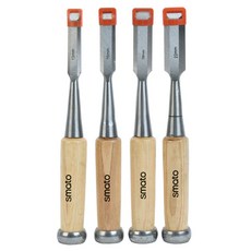 smato 木工鑿和雕刻刀組 13 / 16 / 19 / 22mm SM-FC4P C1138319, 1套
