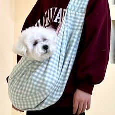 Stitch Box 混色寵物斜背包, 薄荷綠