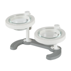 LITTLE FACTORY 寵物玻璃餐具飯碗 2口 低款, 白色, 1個