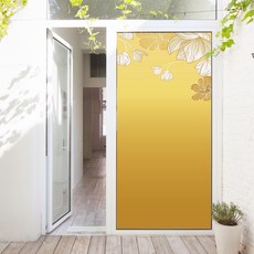 GGOOMIM 金色花朵玄關門壁貼 bc620, 混合色, 100 x 210 cm