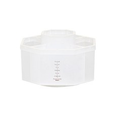 TUCO.B 多用途收納整理盒 360度旋轉式筆筒, 半透明白色, 1個