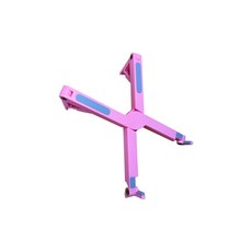 부스마켓 x자형 휴대용 노트북 거치대, 핑크, 1개