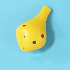 A-LOC 高級陶笛, 1個, 單一商品, 6孔長嘴黃色