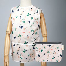 BEBE CHOUETTE 兒童防水無袖圍裙收納袋組