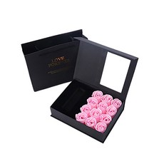 Maket Gamseong 玫瑰裝飾禮物盒, 2個, 粉紅花朵