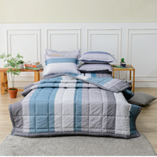 cozamday 韓國製造 現代風 Semi 四季棉被 + 床墊 + 枕頭套