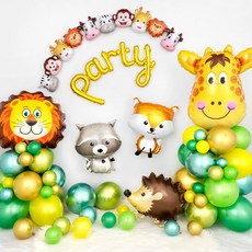 PartyPang 家庭派對 動物園動物派對裝飾組, 隨機出貨, 1套