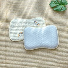 HWAEUM BEBE 新生兒涼感材質頭型塑形枕 + 枕套組, 1個, 鴨子