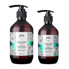 plu Daily磨砂沐浴乳 500g+300g 萊姆葡萄, 1組
