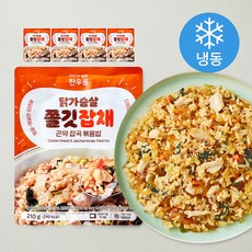 한우물 닭가슴살 쫄깃잡채 곤약잡곡 볶음밥 (냉동), 210g, 5개
