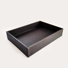 Yupier 皮革現代A4托盤, 巧克力棕, 1個