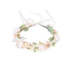 Minsung Company天空星星花朵花冠, Peach, 1個