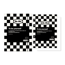 WANNATHIS 6孔網格活頁紙組 A5, 1套, 01棋盤格（象牙色+黑色）