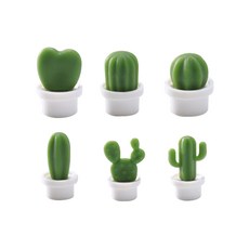 모든양품 선인장 냉장고 자석 6종 세트, 화이트