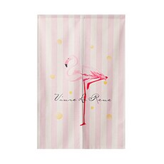 Ahope 火烈鳥布料隔間門簾 + 窗簾桿, Type 02