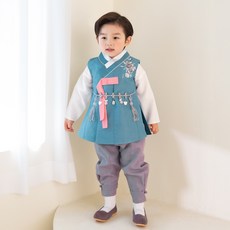 Doha Hanbok男童款花雲優質高級韓服套裝