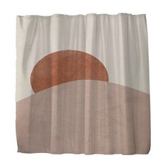 모던오렌지 샤워커튼 TYPE12 180 x 180 cm, 1세트, 오렌지계열