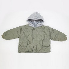 WISHKIDS 孩童假2件絎縫連帽外套