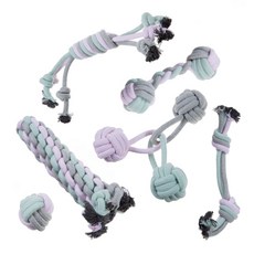 comet 寵物編織訓練玩具6件組, 粉色、灰色、薄荷綠, 1組