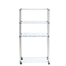 CleanArt Plus 3格回收架 3層, 銀色（框架），白色（入口）, 1個