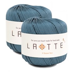 실바람섬유 라떼 사계절 폴리 뜨개실 65g, 28 데님, 2개