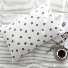 Uterus 條紋枕頭套, 黑色圓點款