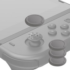SPACE SHIELD 任天堂 Switch OLED 相容替換 Joy-Con 矽膠搖桿帽 4入組, 灰色, 1套, 單一商品