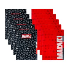 kumhong 大理石索引文件 2 種 x 5p 套組, 黑紅, 1套