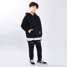 GHOST REPUBLIC 孩童基本款連帽字母訓練上下套裝 JTS 44522